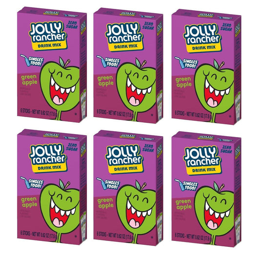Jolly_Rancher_Singles_to_Go_-_Green_Apple,_6_Boxes_with_6_Packets_Each_-_Total_36_Servings_of_Powdered_Beverage