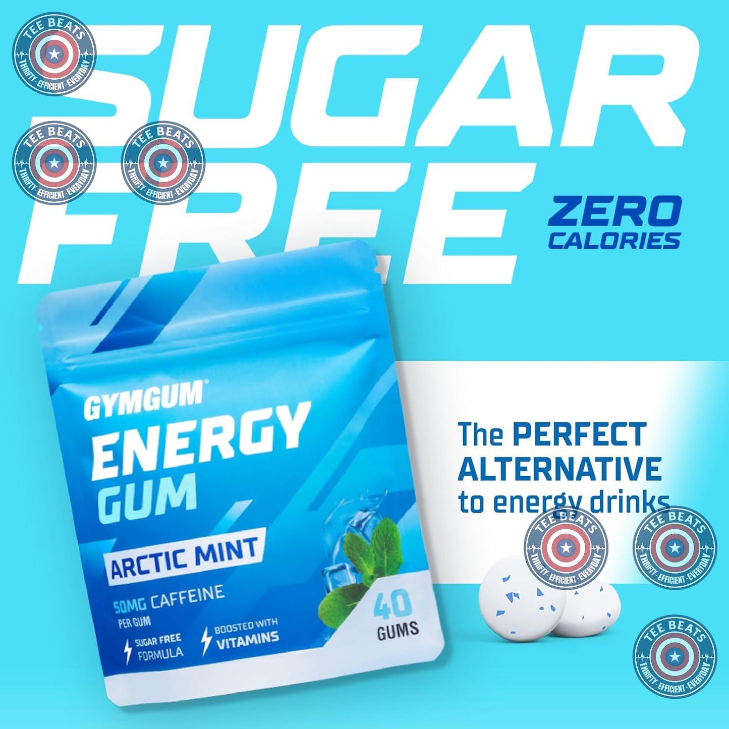 GYMGUM_Energy_Caffeine_Gum_|_50mg_Caffeine_|_Sugar-Free,_Keto-Friendly_|_Fast-Acting_Energy_&_Focus_Gum_with_Guarana_&_L-Theanine_(10_Pieces)