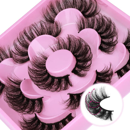 Focipeysa_Dramatic_Eyelashes_Fluffy_Faux_Mink_Lashes_22mm_Long_False_Eyelashes_D_Curl_Eyelashes_that_Look_Like_Extension_5_Pairs_Pack