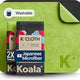 2 Pack - Black / Green