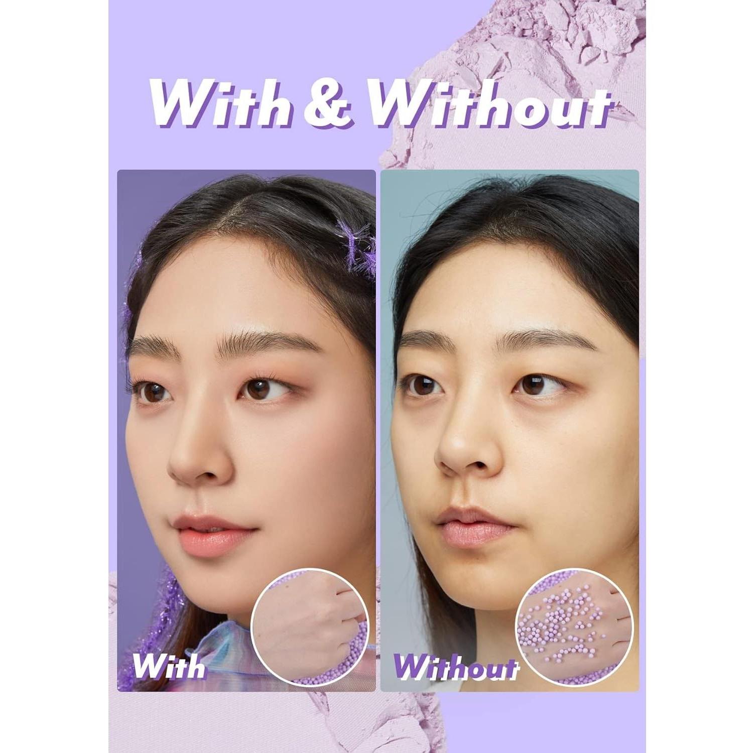 I'M_MEME_Compact_-_Purple_Cotton_Tone_Control_Pact_|_With_Purple_Berry_Complex,_Mineral,_Setting_Powder,_Translucent,_for_Smooth_and_Even_Complexion,_Blurring_Effect,_Sebum_Free,_Gift,_0.33_Oz_Lightweight_Makeup_Matte_Flawless_Pearl_Cosmetic