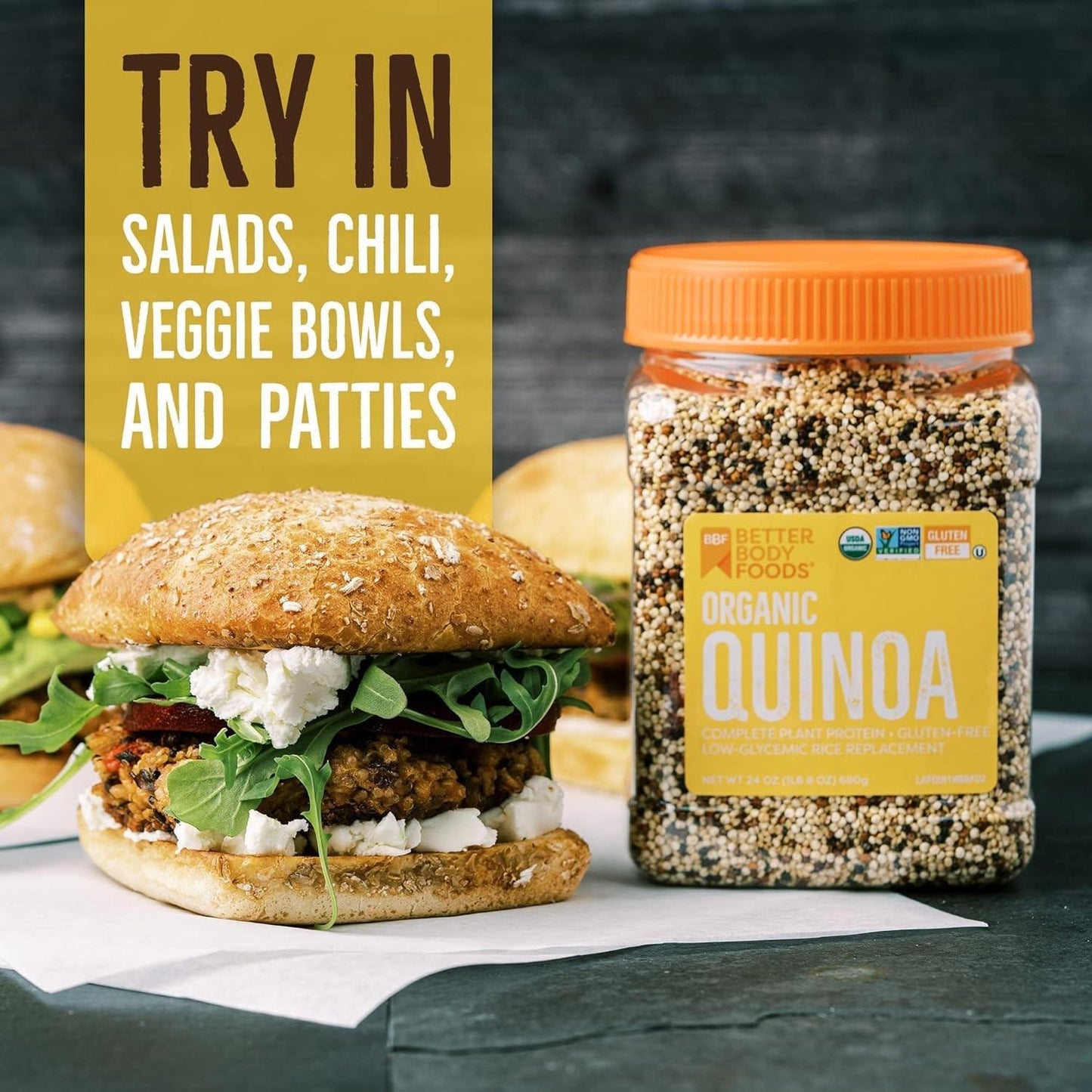 BetterBody_Foods_Organic_Quinoa,_Vegan,_Gluten_Free,_Low_Glycemic_Rice_Replacement,_24_ounce