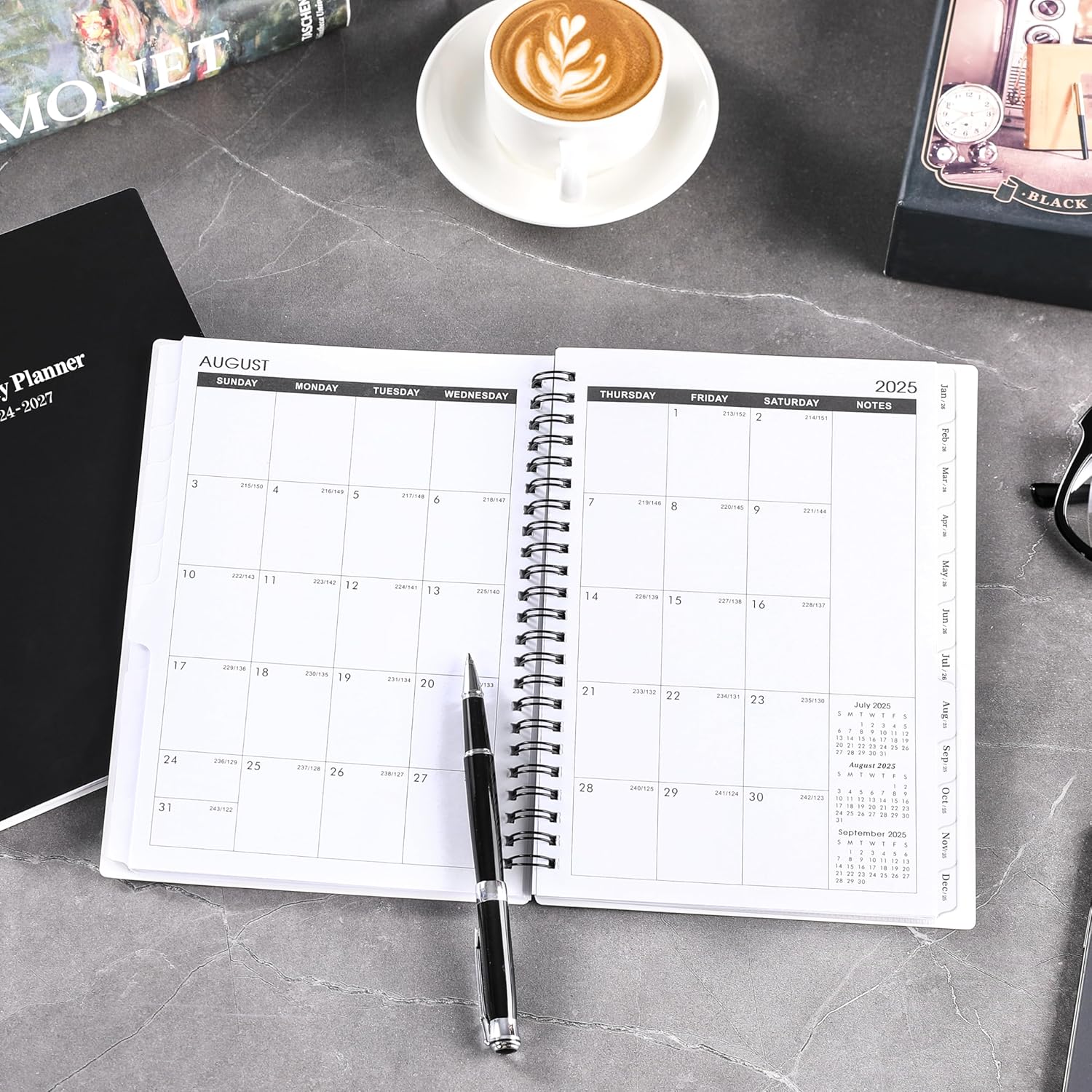 2024-2027_Monthly_Planner/Calendar_-_3_Year_Monthly_Planner_2024-2027,_Jul_2024_-_Jun_2027,_6.3"_x_8.4",_36_Monthly_Planner_with_Tabs,_30_Notes_Pages,_Double-side_Pocket,_Holidays