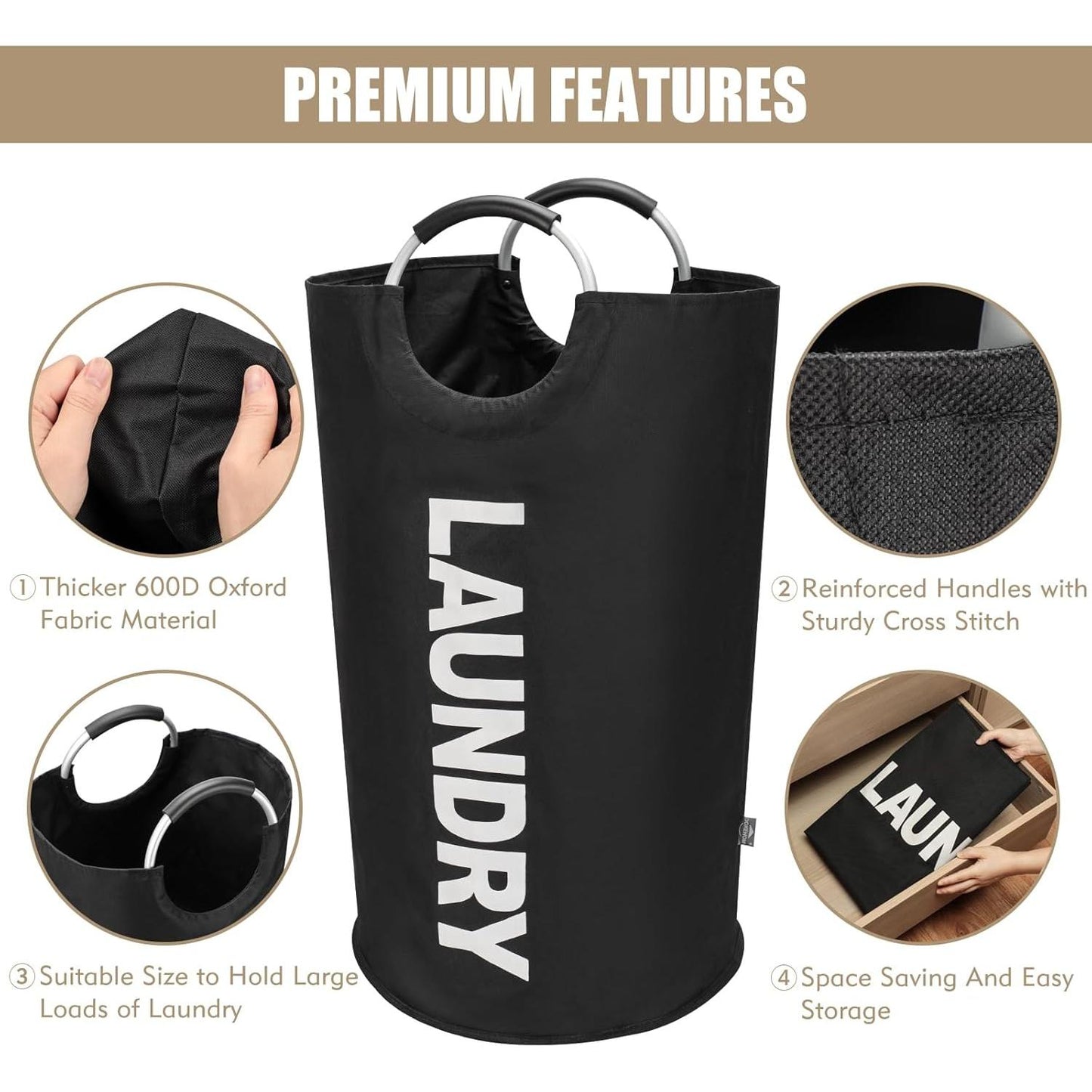 DOKEHOM_90L_Large_Laundry_Basket,_Collapsible_Laundry_Bag,_Freestanding_Tall_Clothes_Hamper,_Foldable_Washing_Bin