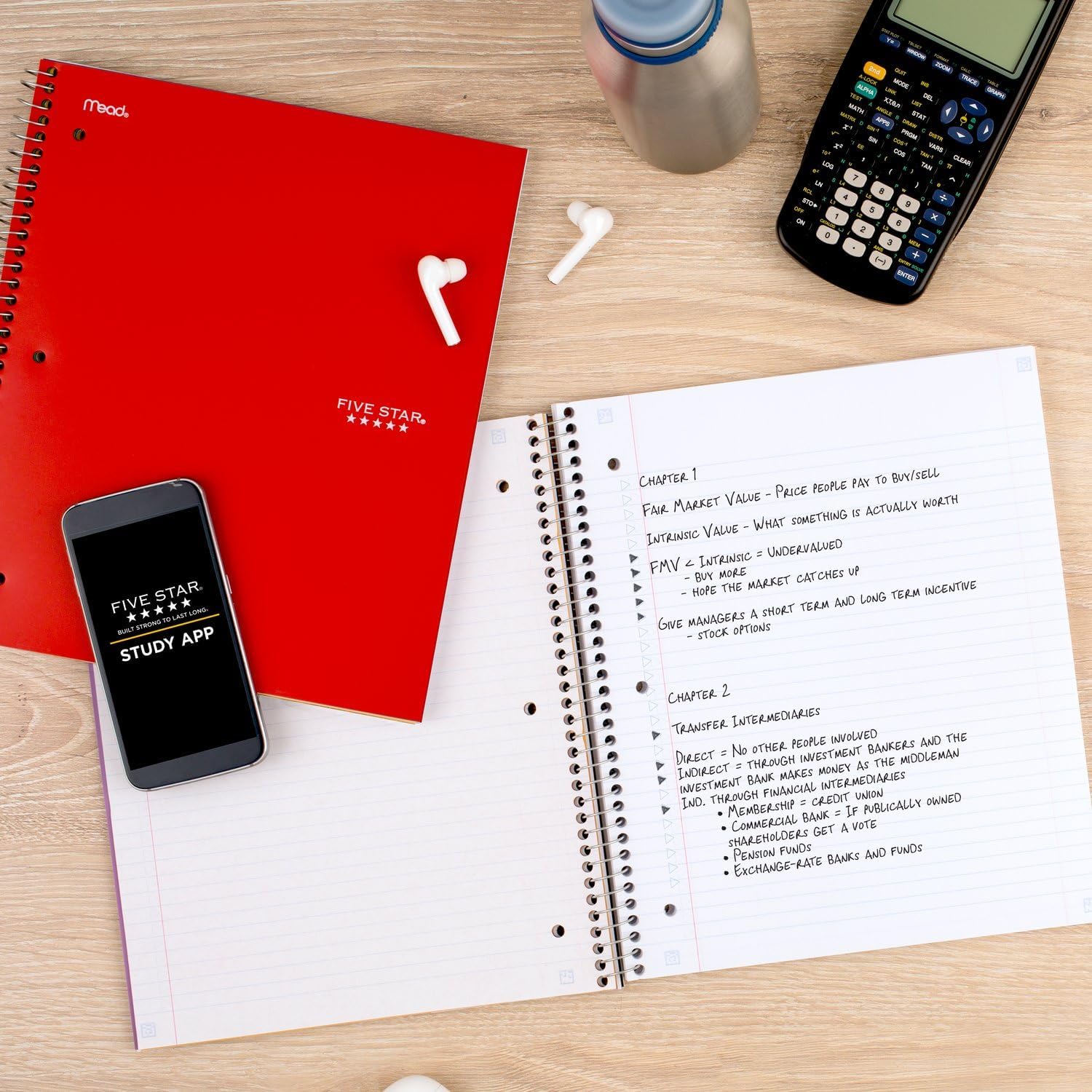 Five_Star_Spiral_Notebook_+_Study_App,_5_Subject,_College_Ruled_Paper,_Fights_Ink_Bleed,_Water_Resistant_Cover,_8-1/2"_x_11",_200_Sheets