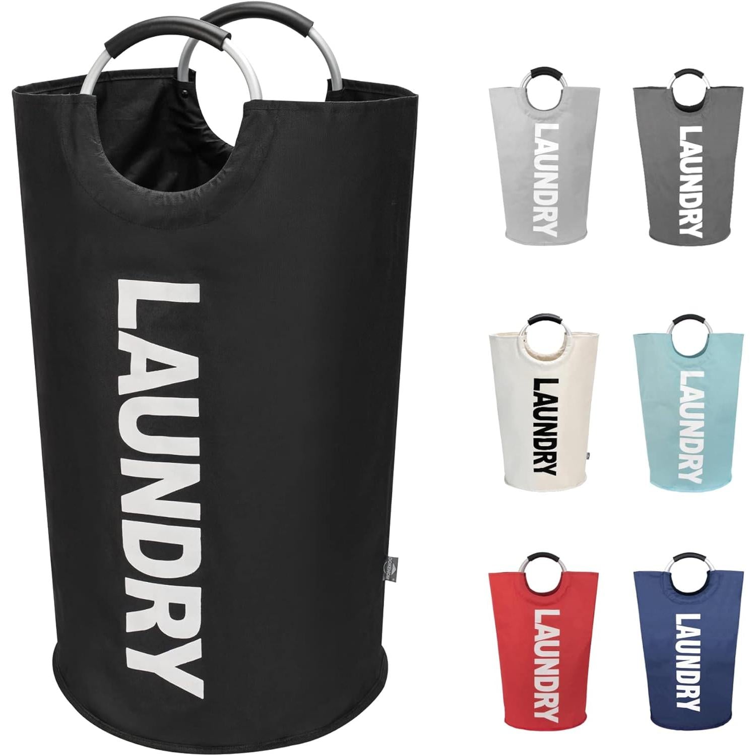 DOKEHOM_90L_Large_Laundry_Basket,_Collapsible_Laundry_Bag,_Freestanding_Tall_Clothes_Hamper,_Foldable_Washing_Bin