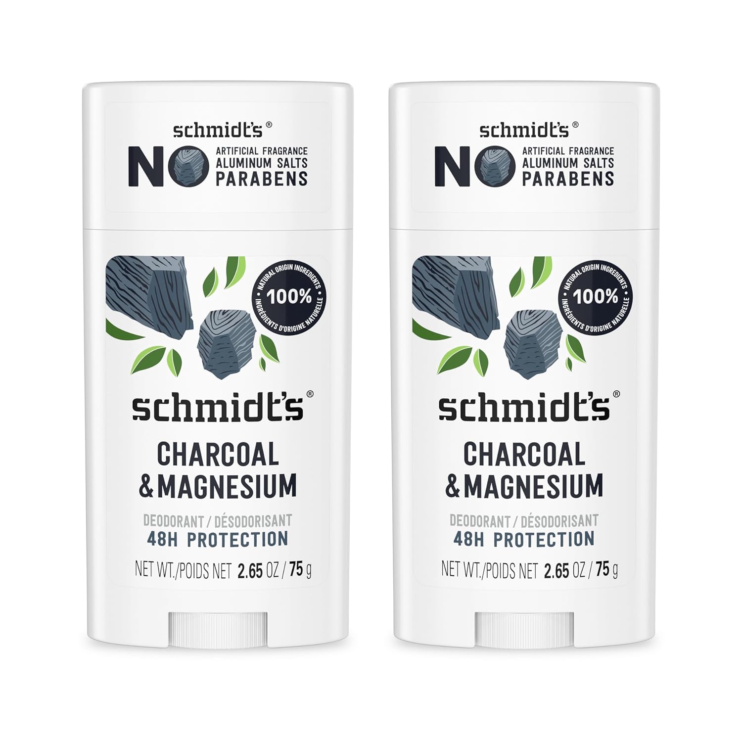 Schmidt's_Aluminum-Free_Vegan_Deodorant_Charcoal_&_Magnesium_with_48_Hour_Odor_Protection,_2_Count_for_Women_and_Men,_Natural_Ingredients,_Cruelty-Free,_2.65_oz,_Pack_of_2_Body_Care_Fragrance_Gentle_Scent_Comfort_Aroma_Cleanser