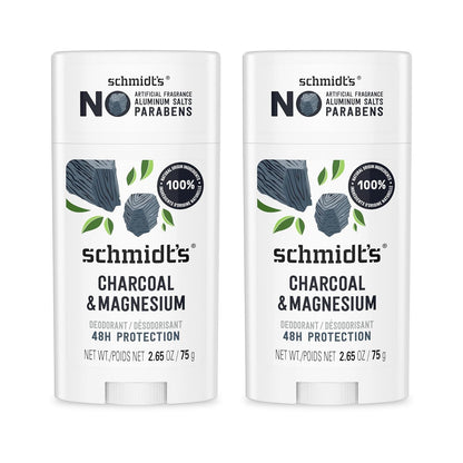 Schmidt's_Aluminum-Free_Vegan_Deodorant_Charcoal_&_Magnesium_with_48_Hour_Odor_Protection,_2_Count_for_Women_and_Men,_Natural_Ingredients,_Cruelty-Free,_2.65_oz,_Pack_of_2_Body_Care_Fragrance_Gentle_Scent_Comfort_Aroma_Cleanser