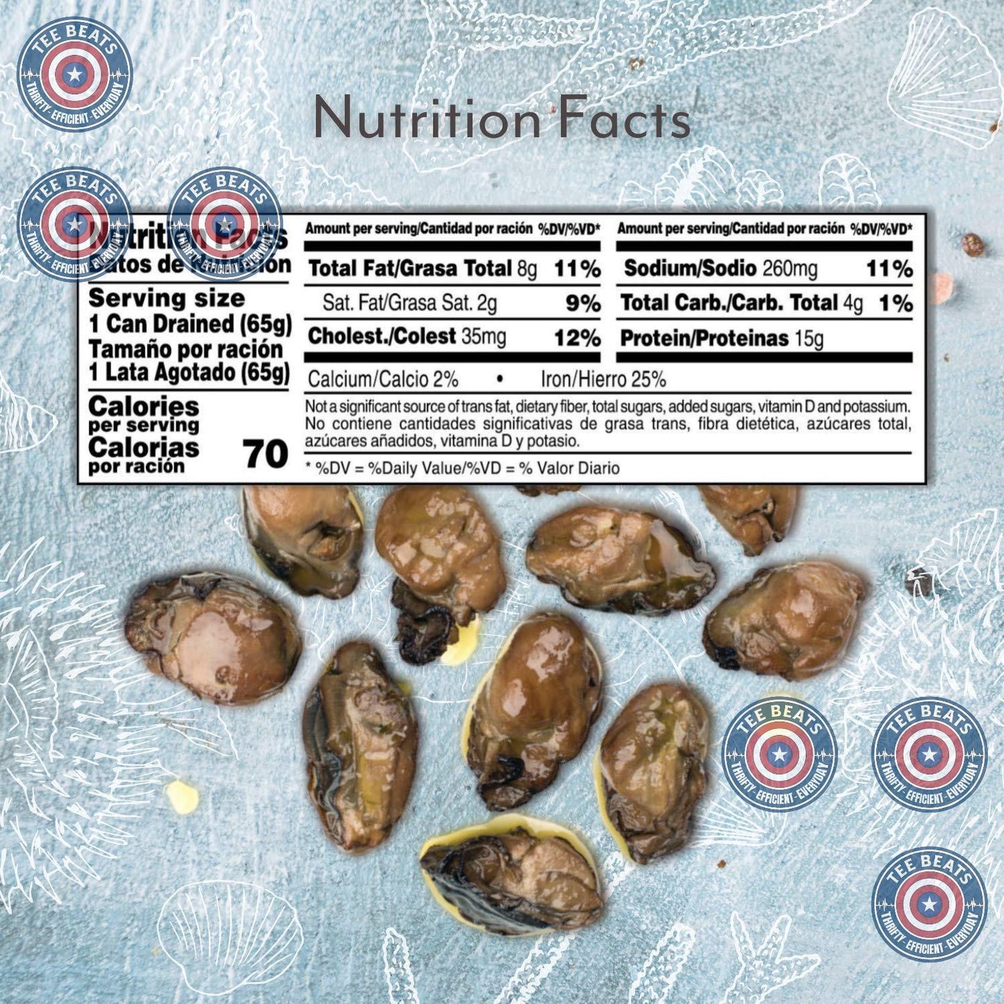 Roland_Foods_Premium_Naturally_Smoked_Medium_Oysters_in_Oil,_Wild_Caught,_3_Ounce,_Pack_of_1