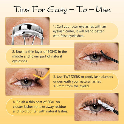 QUEWEL_DIY_Lash_Extension_Kit,_320_Pcs_Lash_Clusters_Kit_with_Lash_Bond_and_Seal_Cluster_Lashes_Glue_Remover_Eyelash_Clusters_Applicator_Tool_for_Natural_Look_DIY_At_Home(ZS-30D+40D-kit)_Makeup_Eyelashes_Extensions_Eyelash_Extension_Cosmetic