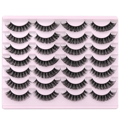 False_Eyelashes_Russian_Strip_Lashes_Fluffy_Fake_Eyelashes_Extension_D_Curl_Wispy_Handmade_Soft_Reusable_14_Pairs_Lashes_Pack_Eyelash_Extensions_Makeup_Cosmetic_Lash_Extensions_Eyelash_Extension_Eyelash_Extension_Lash_Extension