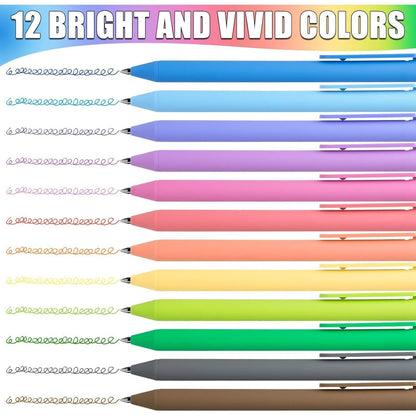 Gel_Pens_12_Retractable_Quick_Dry_Ink_Pens_Fine_Point_0.7mm,_Smoooth_Writing_Pens_Multicolor_for_Journaling,_Drawing,_Doodling,_and_Note_Taking,_Multicolor,_12-Count
