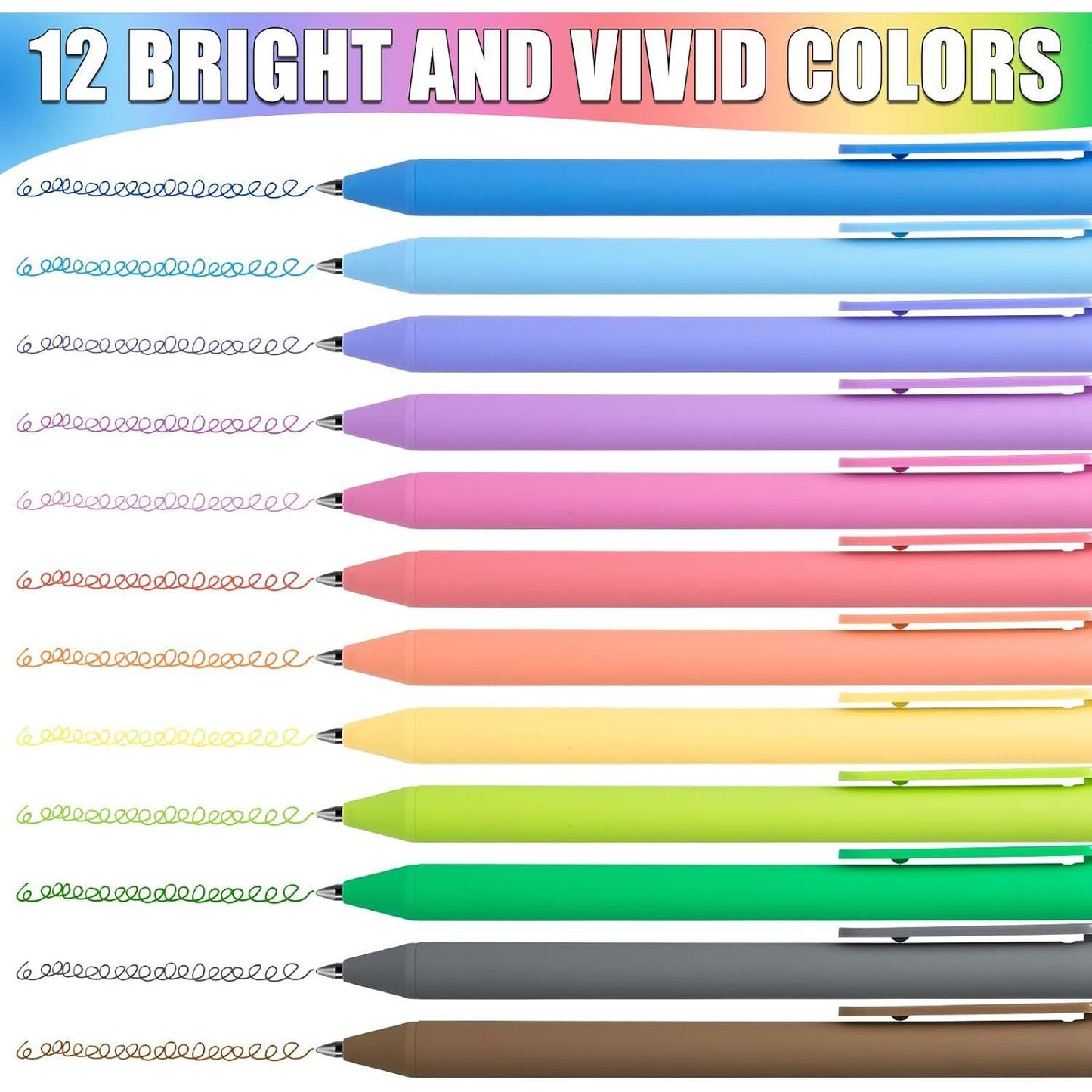 Gel_Pens_12_Retractable_Quick_Dry_Ink_Pens_Fine_Point_0.7mm,_Smoooth_Writing_Pens_Multicolor_for_Journaling,_Drawing,_Doodling,_and_Note_Taking,_Multicolor,_12-Count