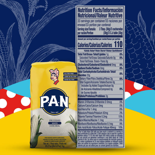 P.A.N._White_Corn_Meal_–_Pre-cooked_Gluten_Free_and_Kosher_Flour_for_Arepas_(2.2_lb/Pack_of_1)_Soft_Traditional