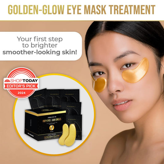DERMORA_Golden_Glow_Under_Eye_Patches_-_Rejuvenating_Treatment_for_Dark_Circles,_Puffy_Eyes,_Travel_&_Wrinkles_-_Comfortable_Skin_Care