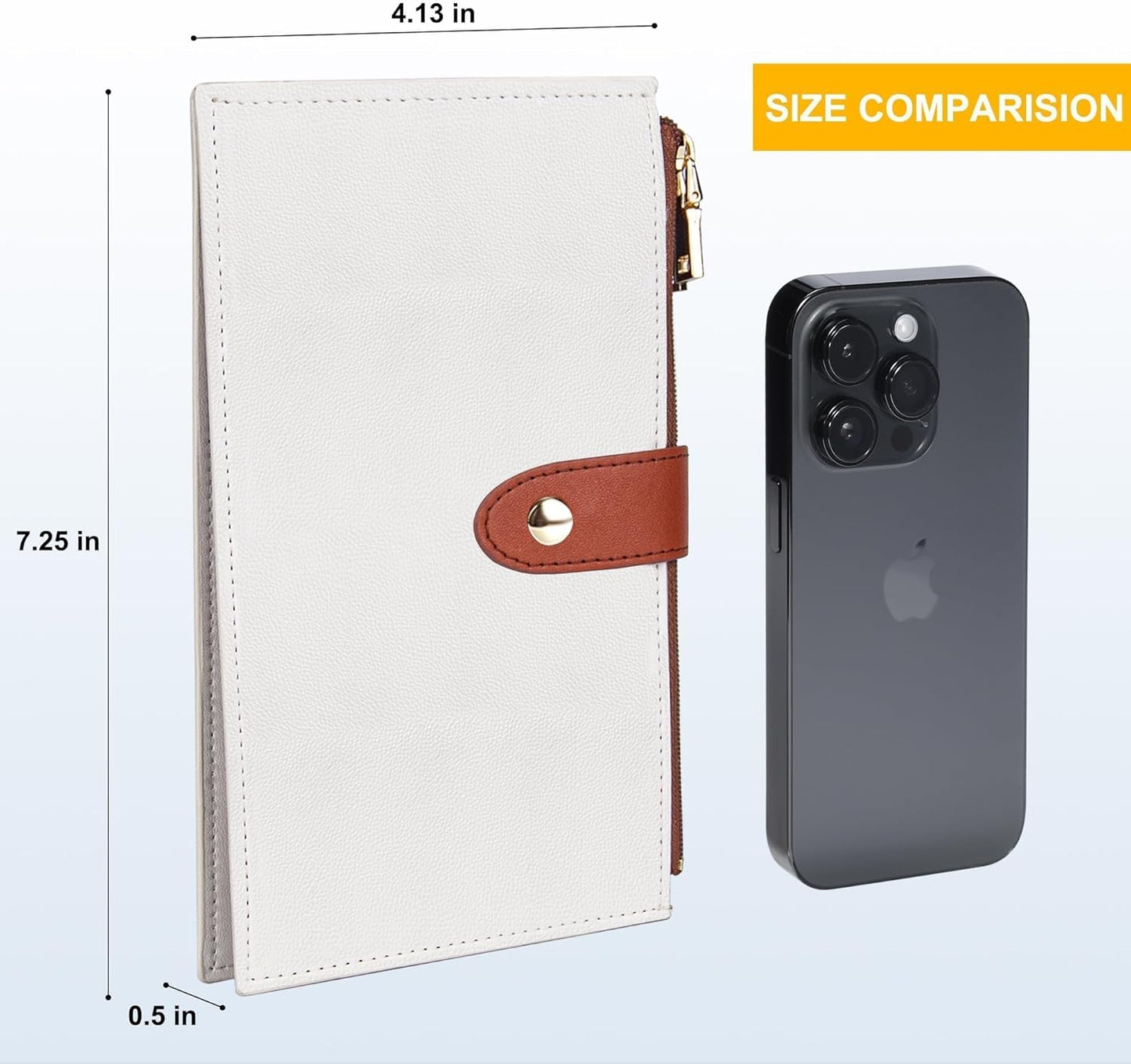 Travelambo_Womens_Wallet_Slim_RFID_Blocking_Bifold_Credit_Card_Holder_Wallet_with_16_Card_Slots,_2_Zippered_Pockets