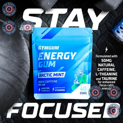 GYMGUM_Energy_Caffeine_Gum_|_50mg_Caffeine_|_Sugar-Free,_Keto-Friendly_|_Fast-Acting_Energy_&_Focus_Gum_with_Guarana_&_L-Theanine_(10_Pieces)