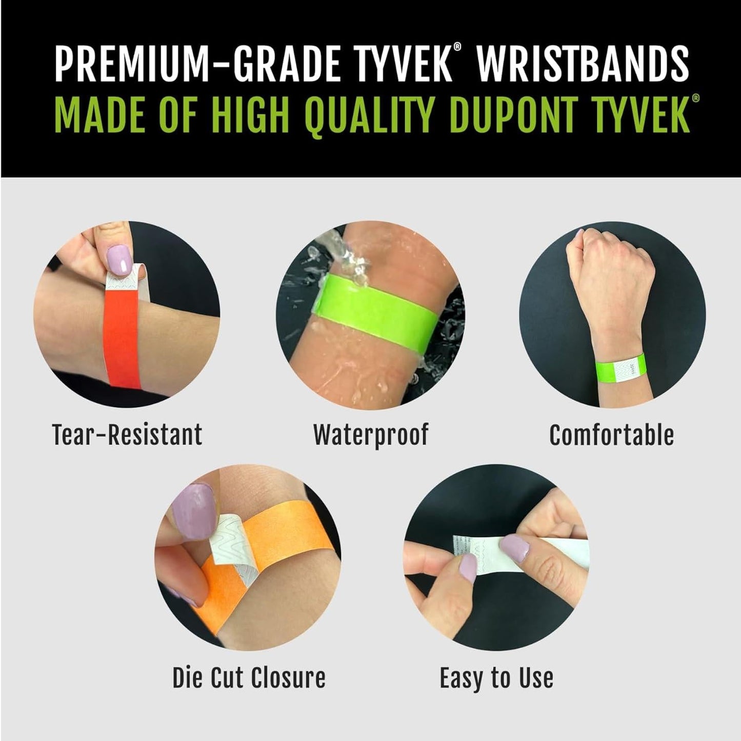 500_WristCo_Tyvek_Wristbands_for_Events_–_500_Count,_5-Color_Variety_Pack_–_Tamper-Proof_Design_Prevents_Reuse_–_Premium-Grade_Bracelets_for_Hospital_&_Medical_ID,_Party,_VIP_Identification
