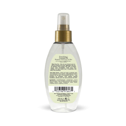 OGX_Nourishing_+_Coconut_Oil_Weightless_Hydrating_Oil_Hair_Mist,_Lightweight_Leave-In_Hair_Treatment_with_Coconut_Oil_&_Bamboo_Extract,_Paraben_&_Sulfate_Surfactant-Free,_4_fl_oz