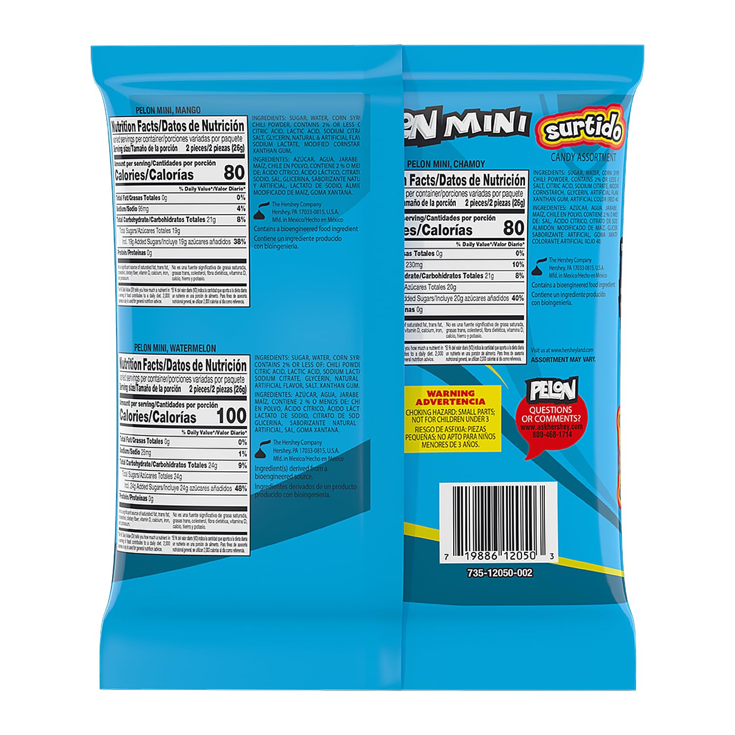 Pelon_Pelo_Rico_Mini_Assorted_Watermelon,_Mango,_and_Chamoy_Candy,_0.45_oz_(Pack_of_18)