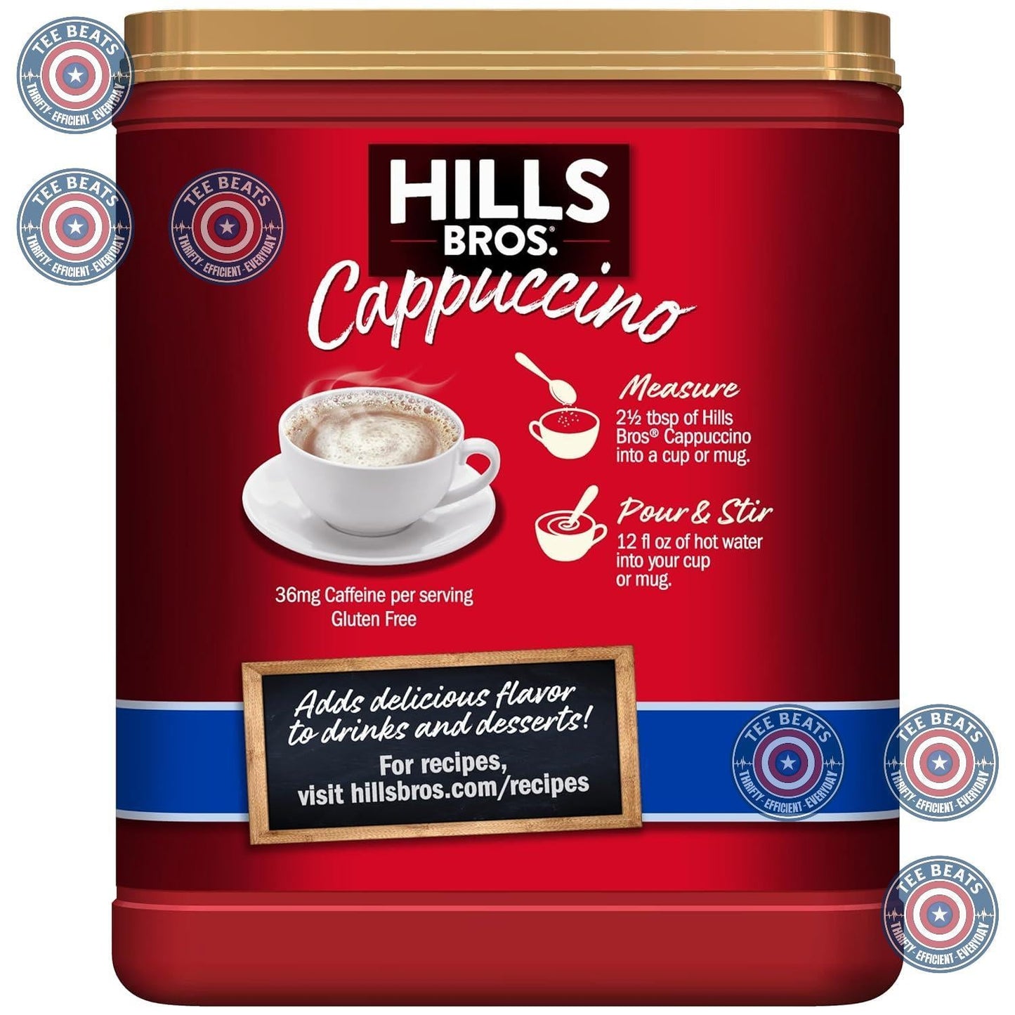 Hills_Bros._Instant_Cappuccino_Mix,_Sugar_Free_French_Vanilla_–_Convenient_and_Versatile,_Instant_Hot_or_Iced_Coffee,_Frothy_&_Rich_Vanilla_Flavor_-_Just_Add_Water