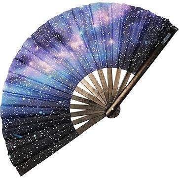 SoJourner_Bags_Rave_Fan_-_Large_Folding_Fan_-_Clack_Fan_Hand_for_Raves,_Halloween,_Burlesque,_Rainbow_Outfits_for_Women_&_Festival_Accessories