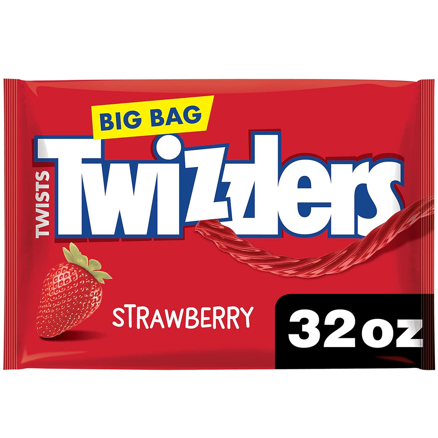 TWIZZLERS_Twists_Strawberry_Flavored_Licorice_Style,_Low_Fat_Candy_Big_Bag,_32_oz_Sweet_Snack_Bonbon_Corn_Chewy