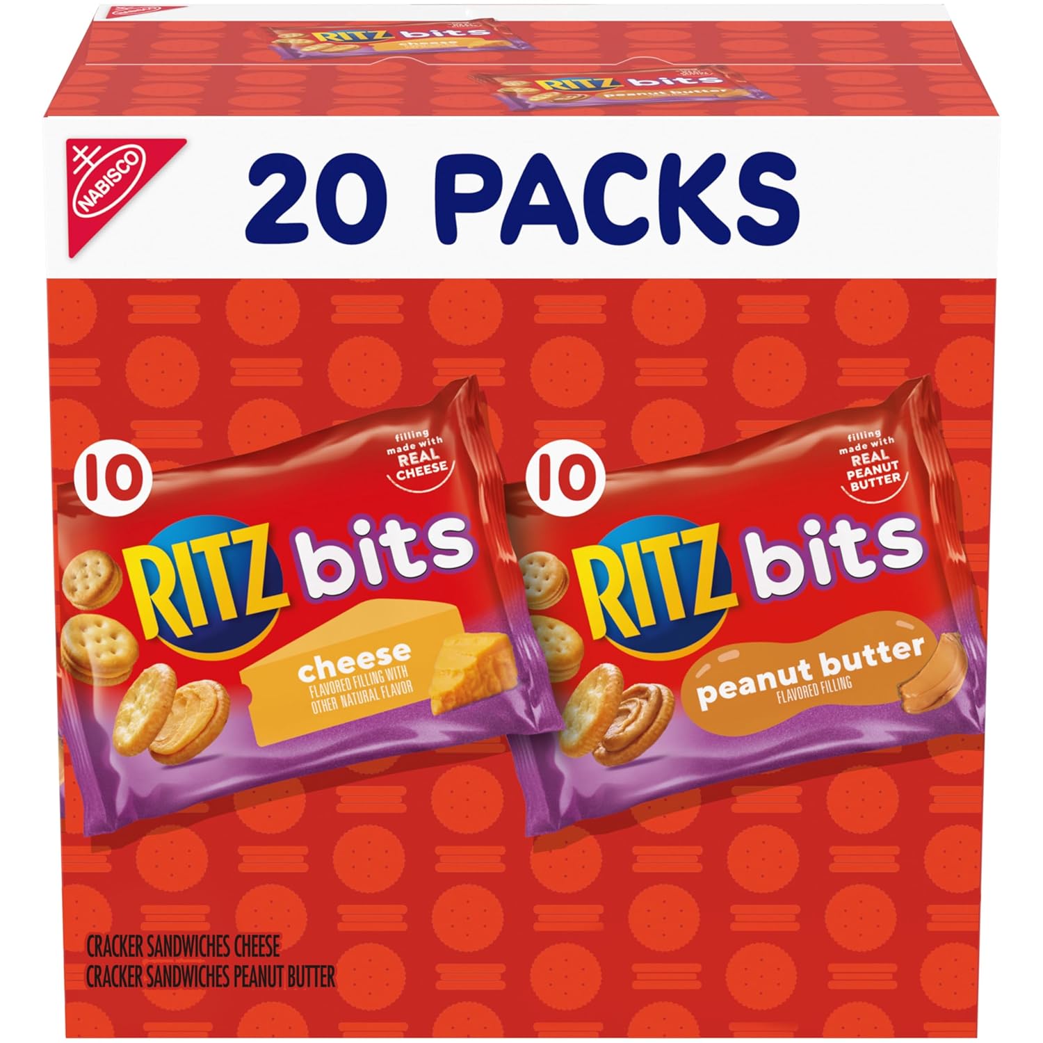 RITZ_Bits_Cheese_and_RITZ_Bits_Peanut_Butter_Cracker_Sandwiches_Variety_Pack,_20_Snack_Packs_with_Assorted_Flavors_and_Variety