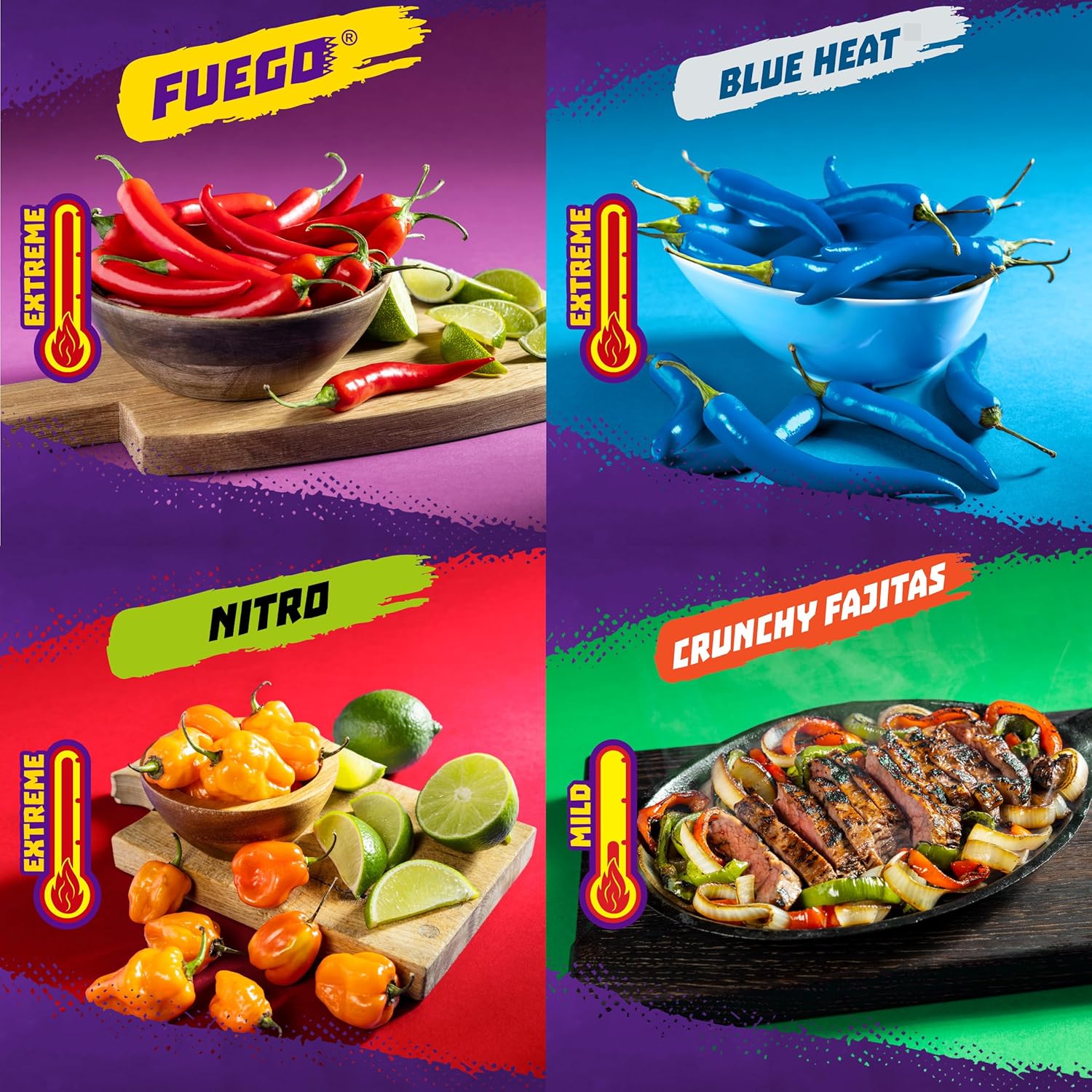 Takis_18_pc_/_1_oz_Variety_Pack,_Assorted_Flavored_Mixed_Rolled_Tortilla_Chips_–_(5)_Fuego,_Blue_Heat,_(4)_Nitro,_Crunchy_Fajitas