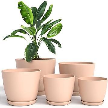 Utopia_Home_-_Plant_Pots_Indoor_with_Drainage_-_7/6.6/6/5.3/4.8_Inches_Flower_Pots_for_Indoor_Planter_-_5_Pack_Plastic_Planters_-_Ideal_for_Stocking_Stuffers_or_Home_Christmas_Decorations