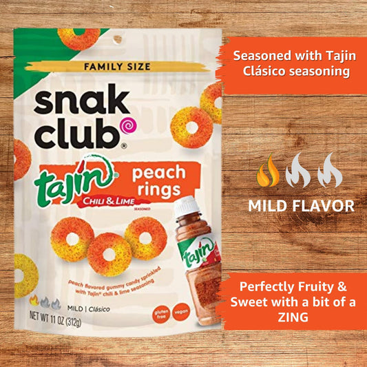 Peach_Rings,_Tajin_Chili_&_Lime_Seasoned,_Sweet_and_Spicy_Gummy_Candy,_Mild_in_Heat_Bold_in_Flavor,_Low-Fat,_Vegan,_Gluten-Free_Snack,_Family_Size,_11_Ounce