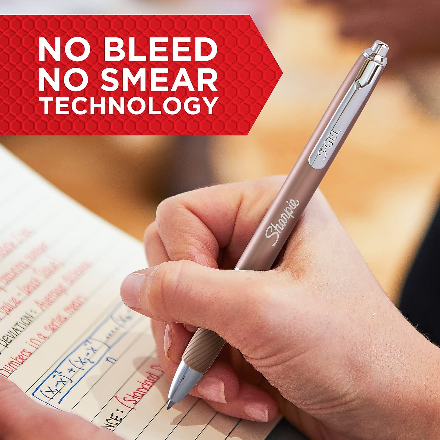 SHARPIE_S-Gel_Metal_RT_Gel_Pen,_0.7mm_Medium_Point,_Champagne_Barrel,_Black_Ink,_2/Pack