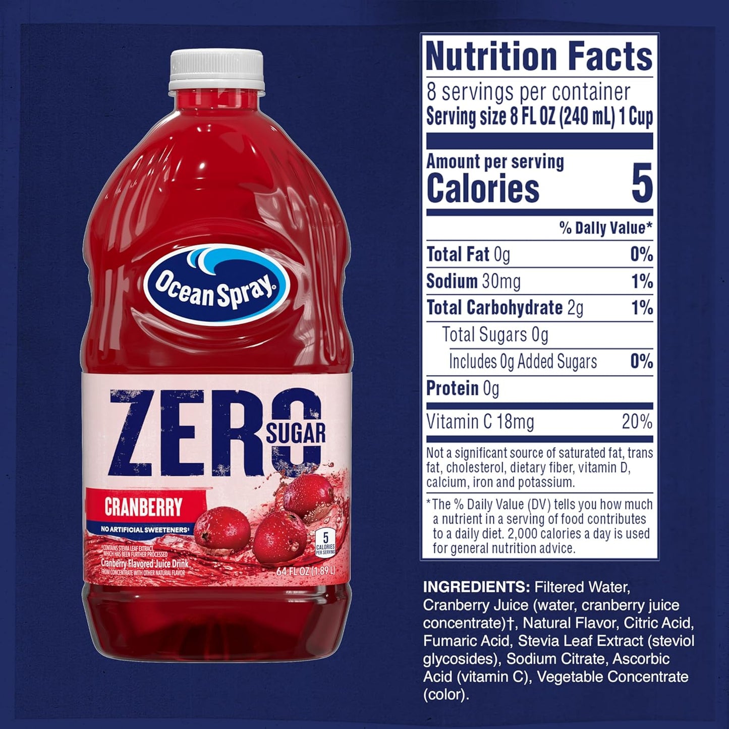 Ocean_Spray_ZERO_Sugar_Fruit_Juice_Drink,_Drink_Sweetened_with_Stevia,_64_Fl_Oz_Bottle_Beverage_Vegetable