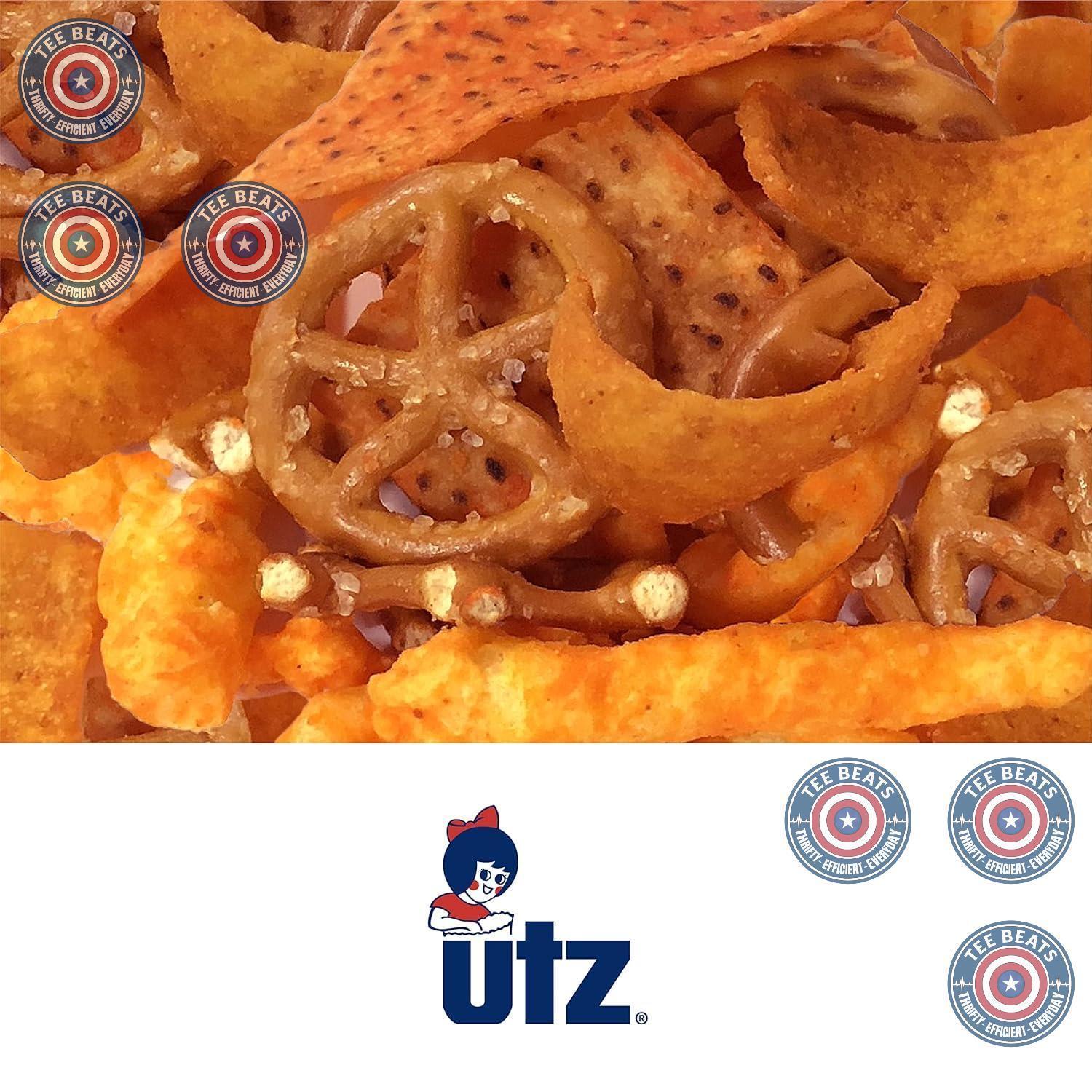 Utz_Party_Mix_-_26_Ounce_Barrel_Tasty_Snack_Includes_Corn/Nacho_Tortillas,_Pretzels,_BBQ_Corn_Chips_and_Cheese_Curls,_Easy_Quick_Snacks,_Cholesterol_Free_Trans-Fat