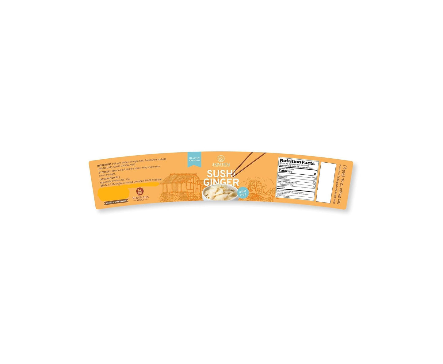 Homtiem_Pickled_Sushi_Ginger_(12_OZ)(1_Jar)_Japanese_White_Young_Gari_Ginger,_Sweeteners_from_Stevia,_Healthy_and_Natural,_No_Coloring,_Fat_Free,_Sugar_MSG,_Perfect_for_Rice