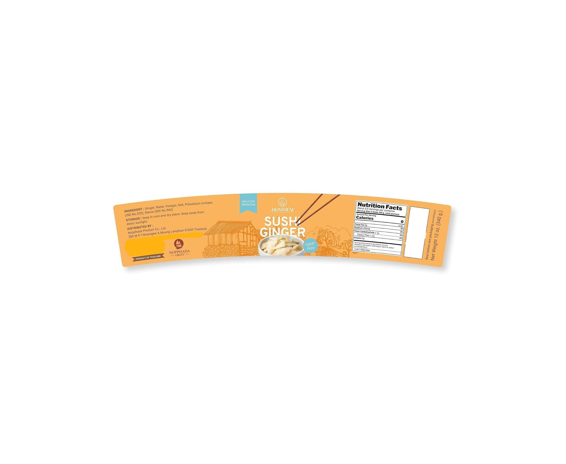 Homtiem_Pickled_Sushi_Ginger_(12_OZ)(1_Jar)_Japanese_White_Young_Gari_Ginger,_Sweeteners_from_Stevia,_Healthy_and_Natural,_No_Coloring,_Fat_Free,_Sugar_MSG,_Perfect_for_Rice