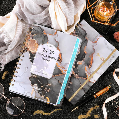 2024-2025_Planner_-_JUL_2024_-_JUN_2025,_Academic_Planner_2024-2025,_2024-2025_Planner_Weekly_and_Monthly,_6.3"_x_8.4",_Tabs,_Hardcover,_Back_Pocket