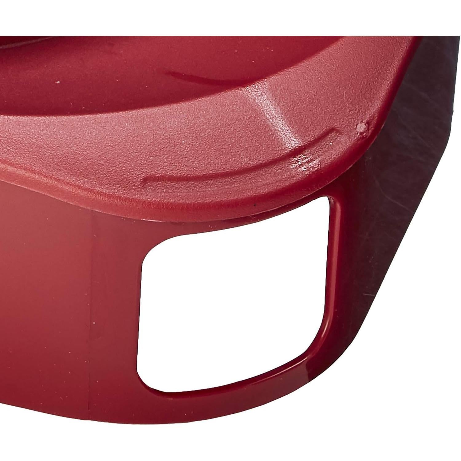 Goodcook_10658_1_Gallon_Plastic_Straining_Pitcher_with_Square_Lid,_3_Strainers,_Close_No-Spill_Design,_Dishwasher_Safe,_Clear_&_Red_-_Drinkware,_Jugs