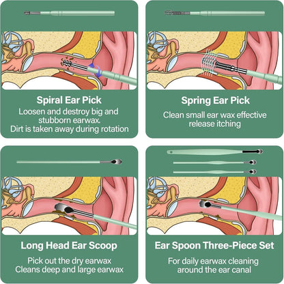 POZILAN_Ear_Cleaning_Kit_with_LED_Light_-_15_Pack_Ear_Wax_Removal_Kit_for_Kids_and_Adults,_Earwax_Spoon_Digger_&_Tweezers_for_Ear_Cleaning_Tool_Present_Set