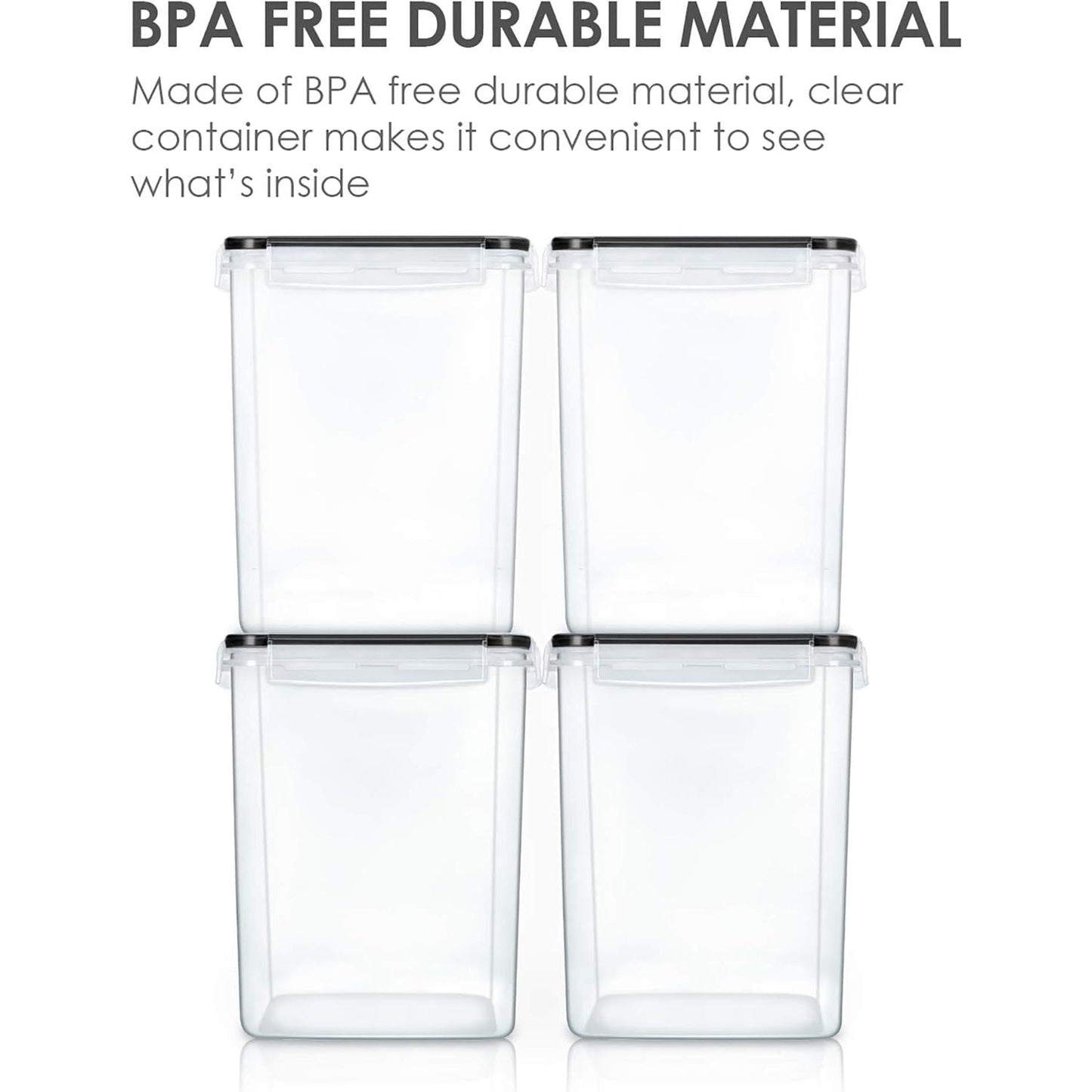 Vtopmart_Large_Food_Storage_Containers_5.2L_/_176oz,_4_Pieces_BPA_Free_Plastic_Airtight_Canisters_for_Flour,_Sugar,_Baking_Supplies,_Rice_with_Lids,_4_Measuring_Cups_and_24_Labels,_Black_Kitchen_Set_Utensils