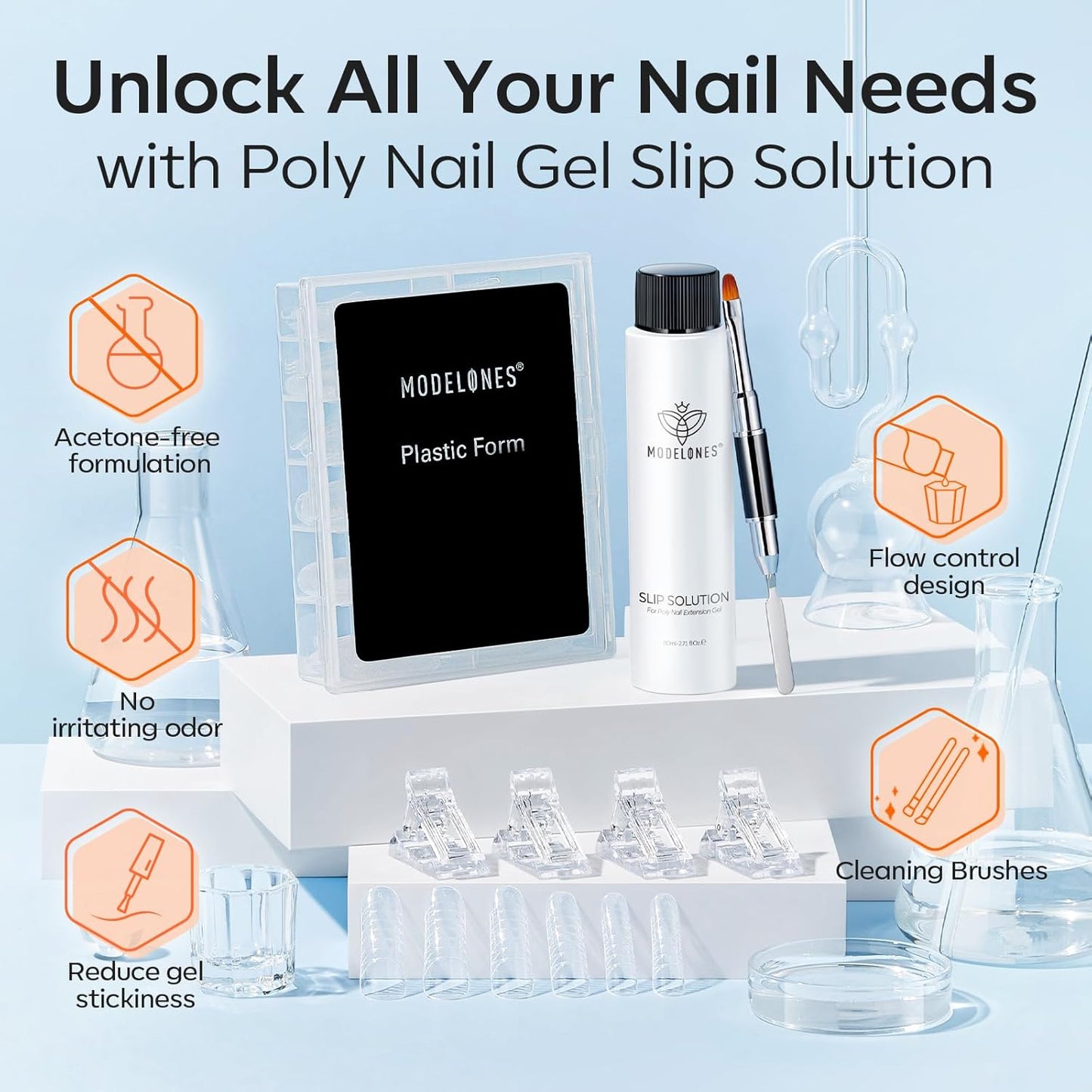 modelones_Slip_Solution_for_Poly_Gel,_2.8oz_Anti-Stick_Gel_Liquid_for_Poly_Gel_Nails_with_120Pcs_Flat_Dual_Nail_Forms_Nail_Tips_Clips_Kit