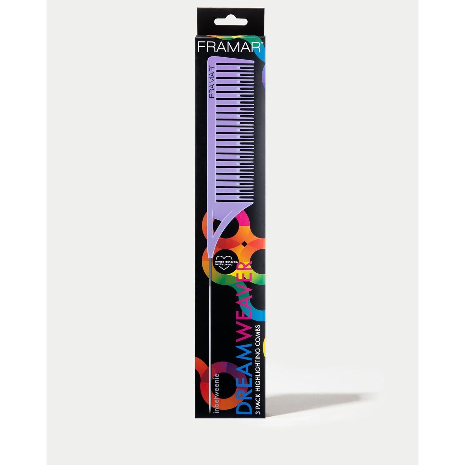 Framar_Dreamweaver_Highlight_Comb_Set_–_Combs_for_Hair_Stylist,_Highlighting_Comb,_Hair_Dye_Comb,_Hair_Highlighter_Comb_with_Metal_Pick,_Balayage_Comb