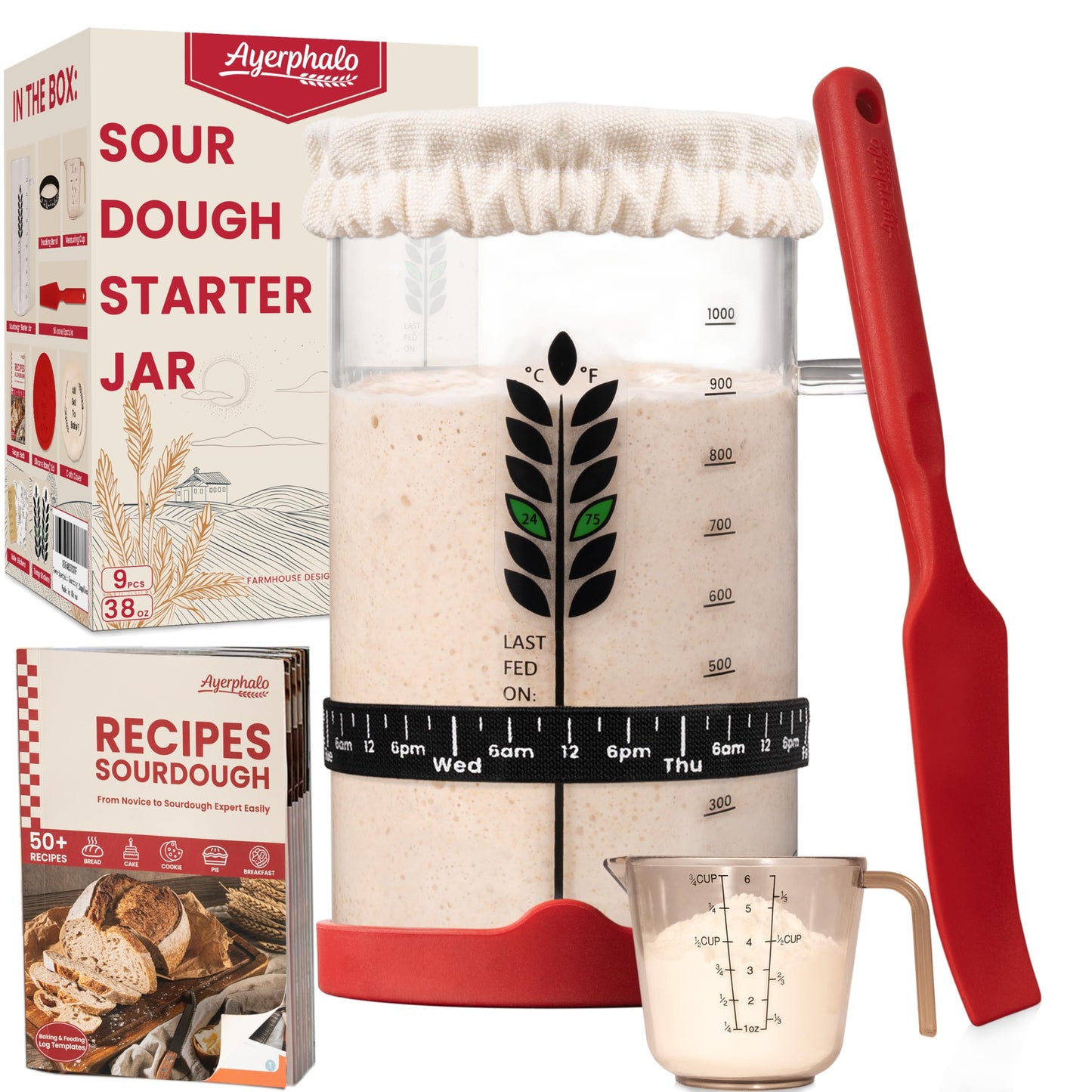 Sourdough_Starter_Jar_Glass,_35oz_Sourdough_Jar_Wide_Mouth,_Glass_Jar_for_Sourdough_Starter_Kit_Beginners,_Sourdough_Bread_Starter_Kit,_Sourdough_Discard_jar_with_Lid,_Recipe,_Cover,_Spoon