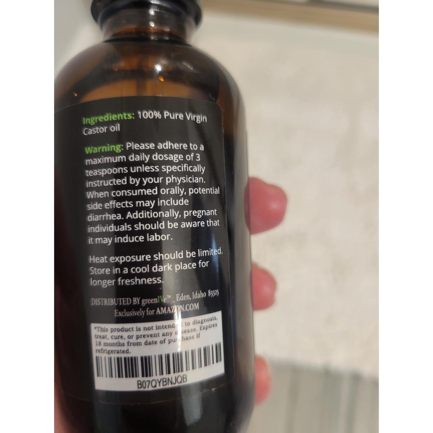 GreenIVe_-_100%_Pure_Castor_Oil_-_Cold_Pressed_-_Hexane_Free_-_Exclusively_on_Amazon_(4_Fl_Oz_(Pack_of_1))