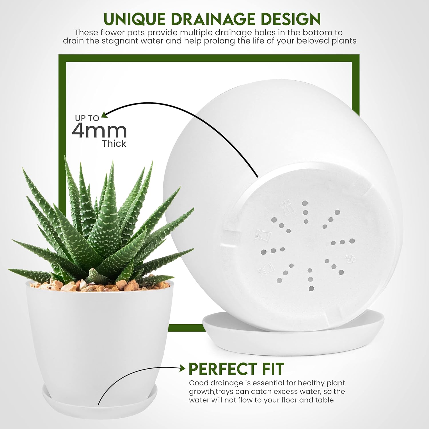 Utopia_Home_-_Plant_Pots_Indoor_with_Drainage_7/6.6/6/5.3/4.8_Inches_Flower_for_Planter_5_Pack_Plastic_Planters_Ideal_Stocking_Stuffers_or_Christmas_Decorations