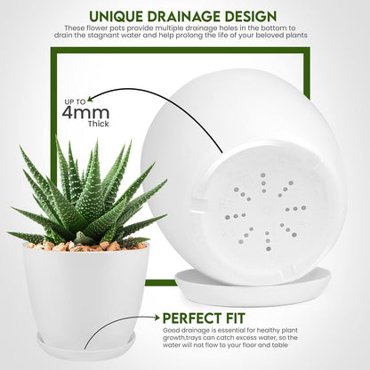 Utopia_Home_-_Plant_Pots_Indoor_with_Drainage_7/6.6/6/5.3/4.8_Inches_Flower_for_Planter_5_Pack_Plastic_Planters_Ideal_Stocking_Stuffers_or_Christmas_Decorations