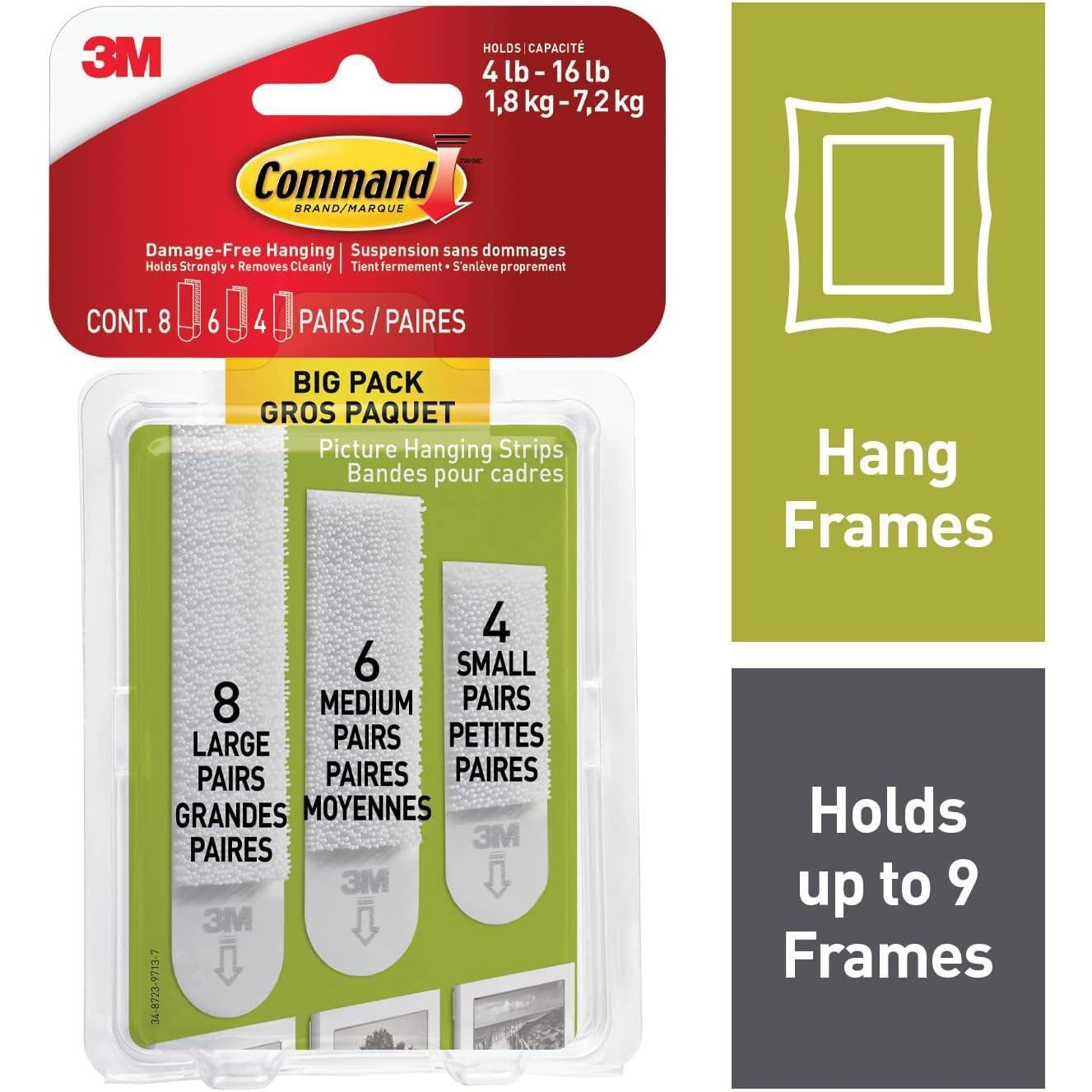 3M_Command_Picture_Hanging_Strips_Big_Pack,_Removable,_White,_18_Pairs/Pack,_Available_in_,_Medium_(6),