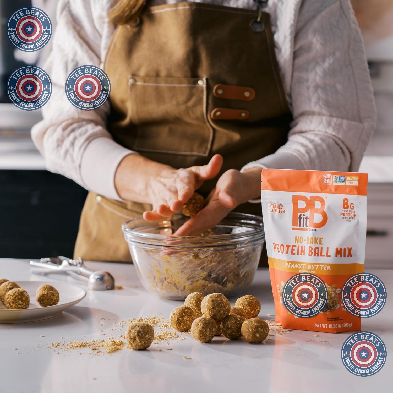 PBfit_No_Bake_Peanut_Butter_Protein_Ball_Mix,_8g_Protein,_Made_with_Chia_Seeds_&_Whole_Grain_Oats,_Gluten_Free,_Vegan_Snacks,_10.58_Oz_Bag