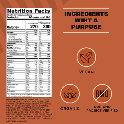 Manitoba_Harvest_Hemp_Yeah!_Granola_10_oz_-_Dark_Chocolate,_13_g_Protein,_3_g_Omegas_3_&_6,_4_g_Fiber,_Organic_&_Non-GMO,_Breakfast_Muesli