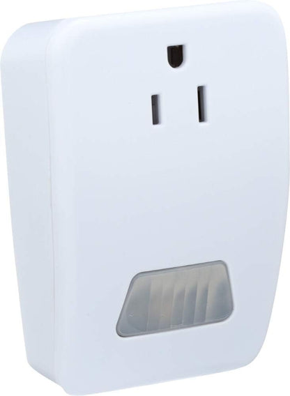 AmerTac_MLC4BC_Westek_Indoor_Plug-in_Motion_Activated_Light_Control_–_White,_120V_60Hz,_100_deg._Detection_Zone_|_Wireless_Motion_Sensor